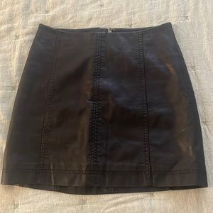 Free People Leather Skirt